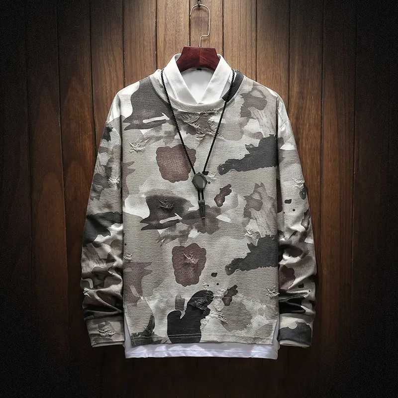 Camouflage Long Sleeve T Shirts Men Street Fashion O-Neck Loose Tops Spring Autumn Hip-Hop Pullover T Shirts Plus Size 5XL
Camouflage Long Sleeve T Shirts Men Street Fashion O-Neck Loose Tops Spring Autumn Hip-Hop Pullover T Shirts Plus Size 5XL