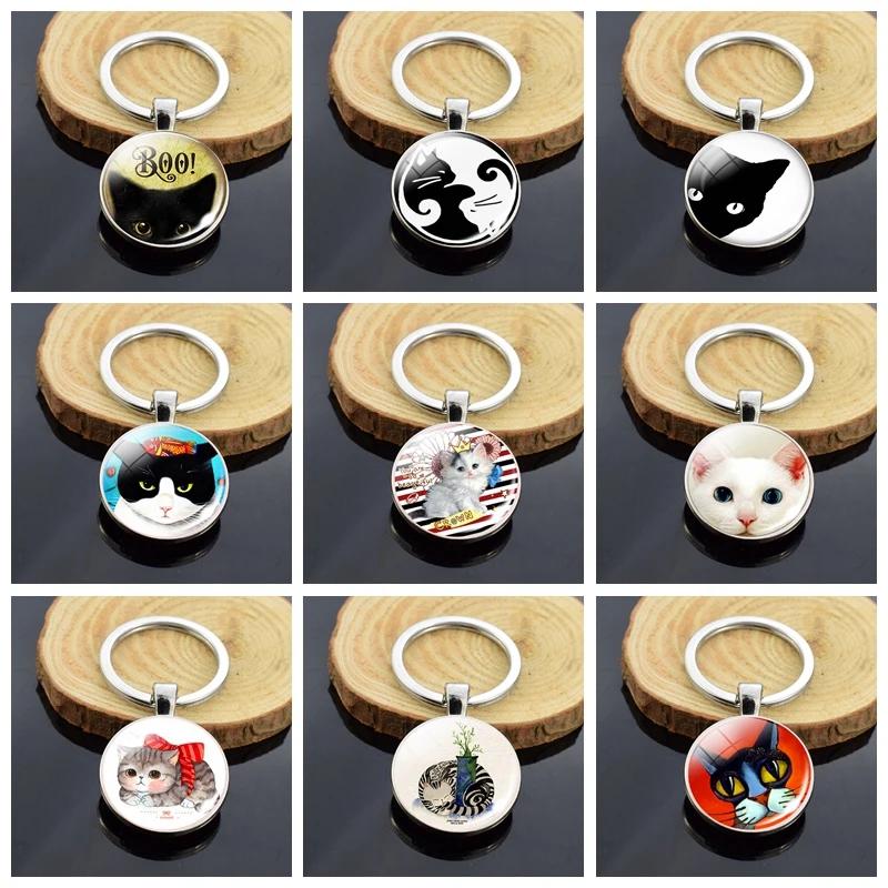 Cute Black White Cat Couple Keychain Animal Cat Pendant Key Chain for Women Men Double Sided Keyring Valentine's Day Gift
Cute Black White Cat Couple Keychain Animal Cat Pendant Key Chain for Women Men Double Sided Keyring Valentine's Day Gift