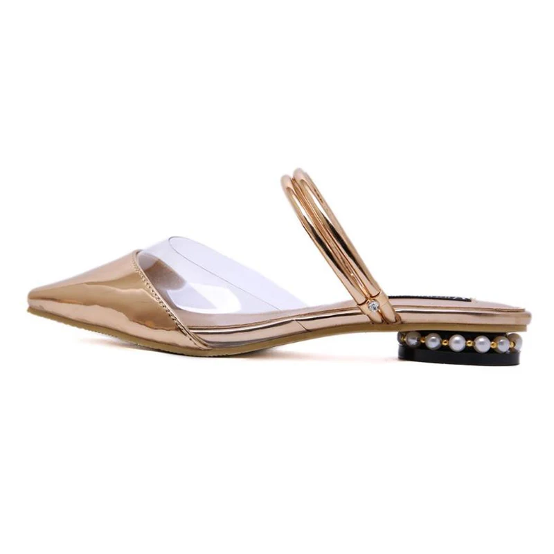 Pointed Fashion Flat Shoes Low Heel Women's Slippers NIUFUNI 2021 Casual Ladies Sandals Pearl Transparent PVC Slides Half Baotou
Pointed Fashion Flat Shoes Low Heel Women's Slippers NIUFUNI 2021 Casual Ladies Sandals Pearl Transparent PVC Slides Half Baotou