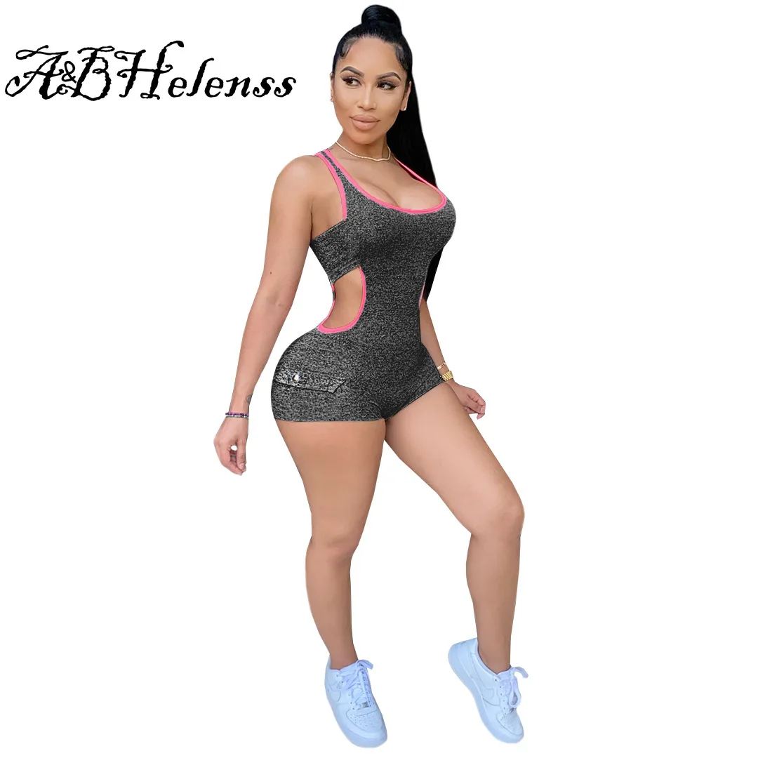 Summer Casual Sportswear Jumpsuit Women Sexy O Neck Sleeveless Cut Out Biker Shorts Bodycon Workout Playsuit Overalls for Women
Summer Casual Sportswear Jumpsuit Women Sexy O Neck Sleeveless Cut Out Biker Shorts Bodycon Workout Playsuit Overalls for Women