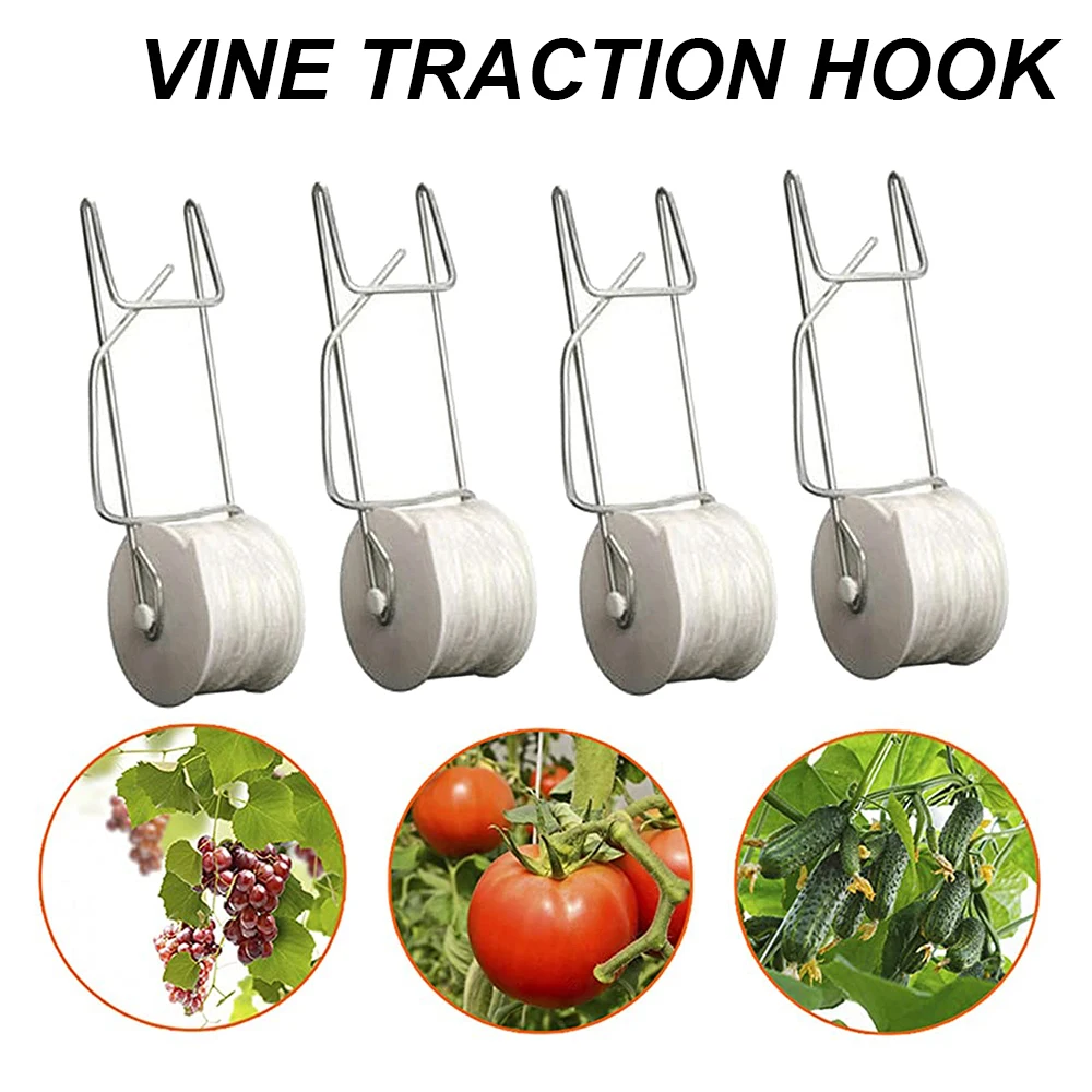 6pcs/10pcs Tomato Support Hooks Greenhouse Trellising Plant Roller Hooks with 15m Vine String Rope Tomato Support Clips Dropship
6pcs/10pcs Tomato Support Hooks Greenhouse Trellising Plant Roller Hooks with 15m Vine String Rope Tomato Support Clips Dropship