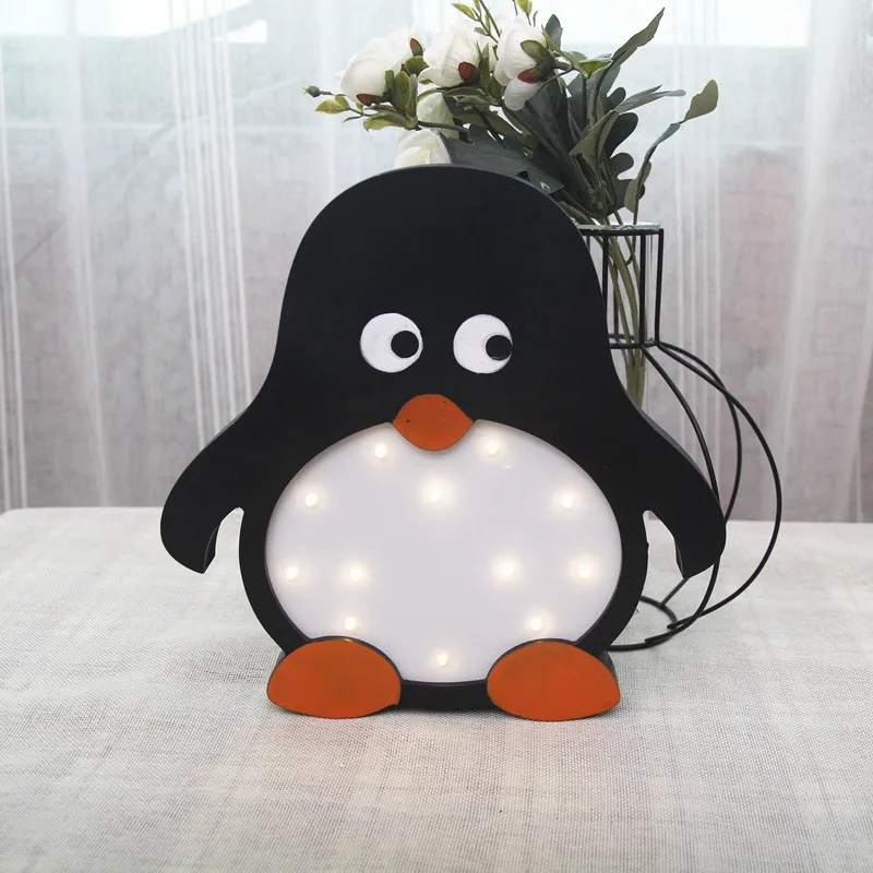 INS креативный детский ночной Светильник для мальчиков и девочек милый пингвин