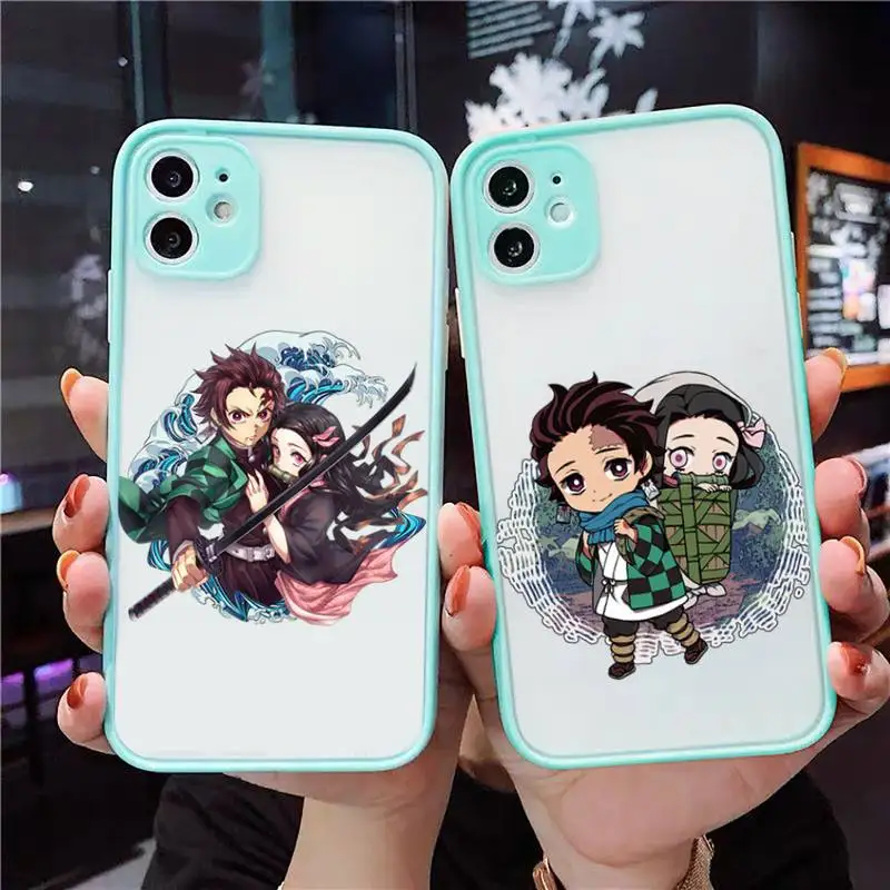Kimetsu No Yaiba Demon Slayer Anime Phone Case For iPhone 13 12 11 Mini Pro XR XS Max 7 8 Plus X Matte transparent blue Back
Kimetsu No Yaiba Demon Slayer Anime Phone Case For iPhone 13 12 11 Mini Pro XR XS Max 7 8 Plus X Matte transparent blue Back