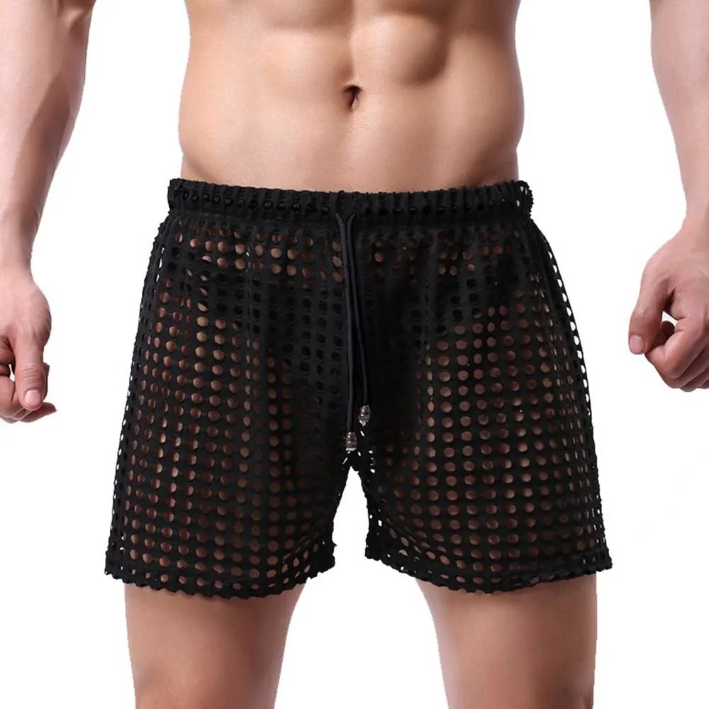Mens Sleepwear Shorts Big Mesh Trunks Honeycomb Net Men's Home Pajamas Shorts Sexy Sleep Bottom Mens Sheer Pajamas A30
Mens Sleepwear Shorts Big Mesh Trunks Honeycomb Net Men's Home Pajamas Shorts Sexy Sleep Bottom Mens Sheer Pajamas A30