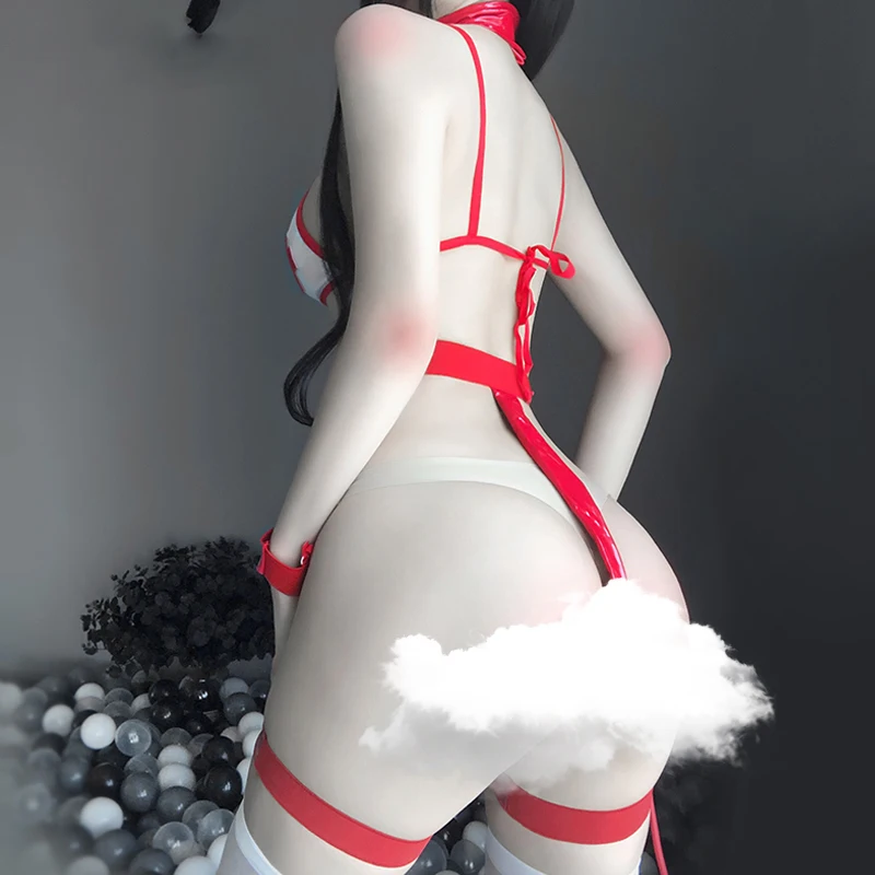 Paloli Sexy Three Point Nurse Cosplay Costume Sexy Lingerie Bow Bondage Belts Underwear Perspective Temptation Uniform Suit
Paloli Sexy Three Point Nurse Cosplay Costume Sexy Lingerie Bow Bondage Belts Underwear Perspective Temptation Uniform Suit