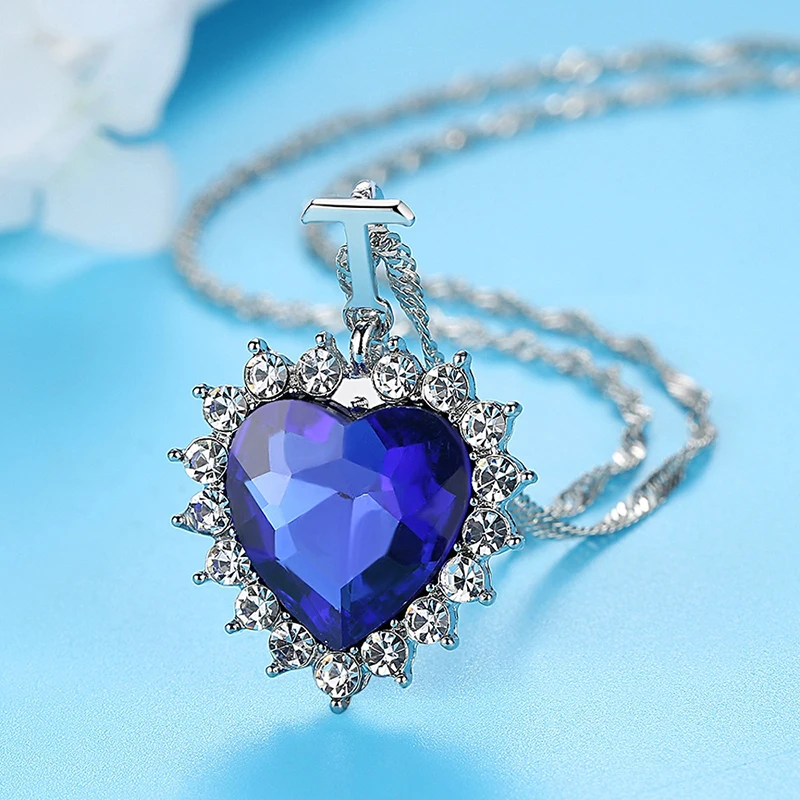 CUTEECO Luxurious Blue Crystal Charm Necklace Women New Ocean Heart Chain Pendant Necklace Jewelry Gifts Collier Femme
CUTEECO Luxurious Blue Crystal Charm Necklace Women New Ocean Heart Chain Pendant Necklace Jewelry Gifts Collier Femme