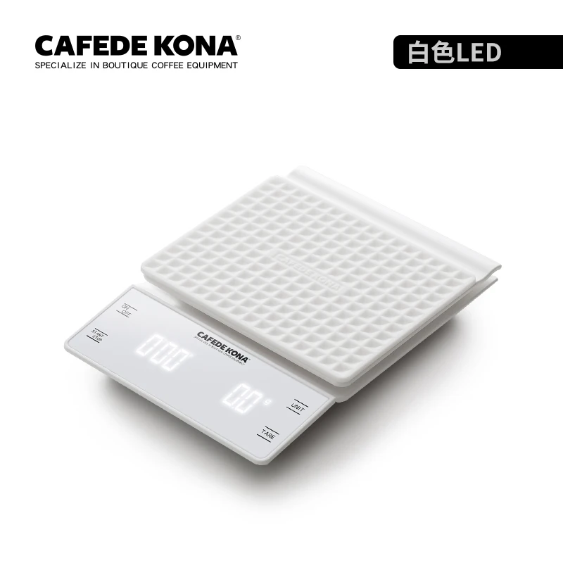 CAFEDE KONA Kitchen coffee scale 0.1g/3kg high precision Pour Over Drip Espresso Scale with Timer
CAFEDE KONA Kitchen coffee scale 0.1g/3kg high precision Pour Over Drip Espresso Scale with Timer