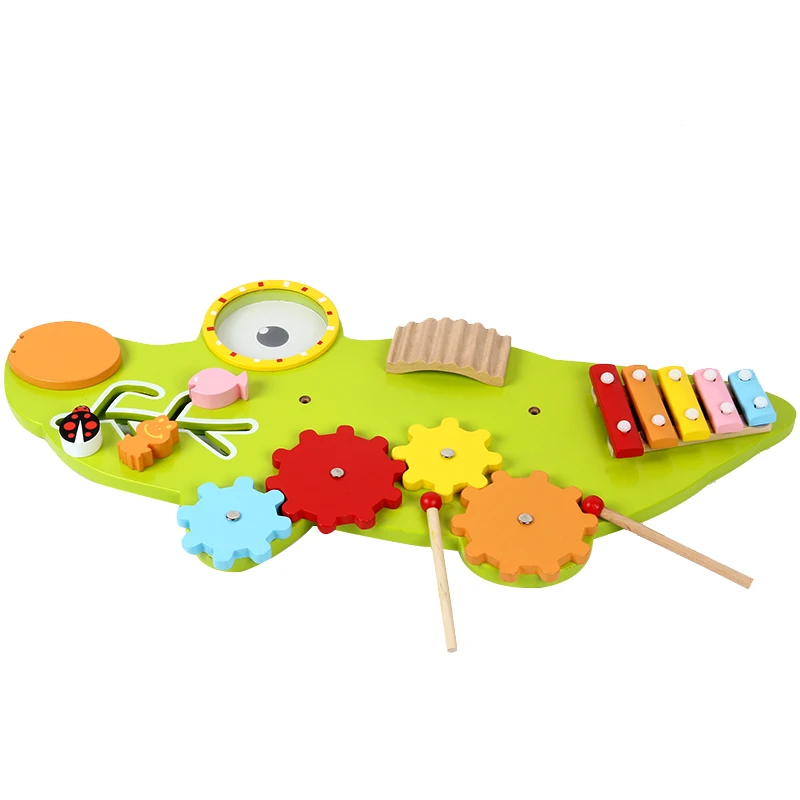 Красочные детские деревянные игрушки настенная игра музыкальная игрушка модель