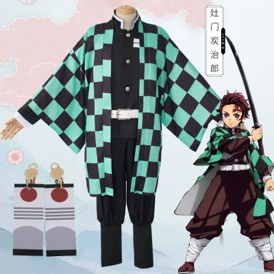 Anime Demon Slayer Kimetsu no Yaiba Cosplay Kamado Tanjirou Halloween Party Woman Men Kimon Wig Costume Cloak Top Pants Belt Bal
Anime Demon Slayer Kimetsu no Yaiba Cosplay Kamado Tanjirou Halloween Party Woman Men Kimon Wig Costume Cloak Top Pants Belt Bal