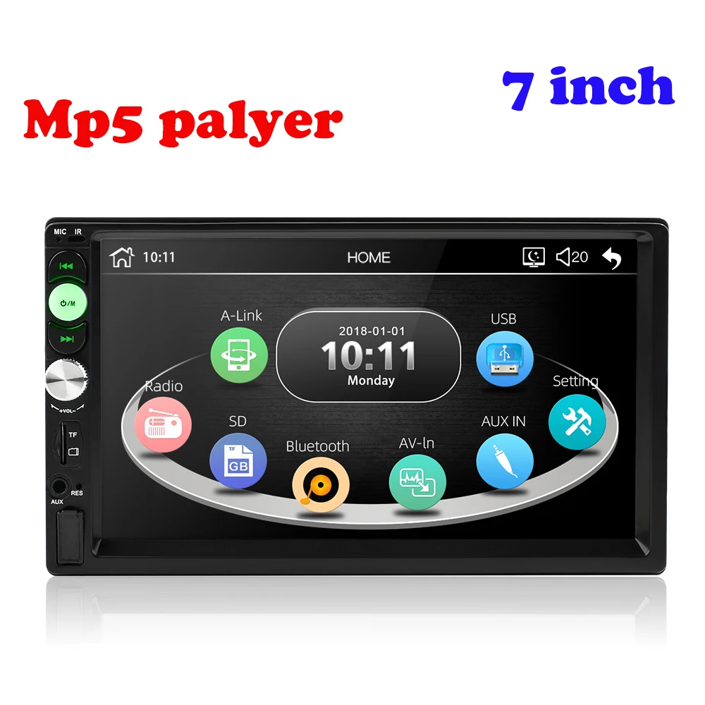 Автомагнитола 2 Din с сенсорным экраном 7 дюймов, HD, Bluetooth, FM/USB/AUX, поддержка SD
Автомагнитола 2 Din с сенсорным экраном 7 дюймов, HD, Bluetooth, FM/USB/AUX, поддержка SD