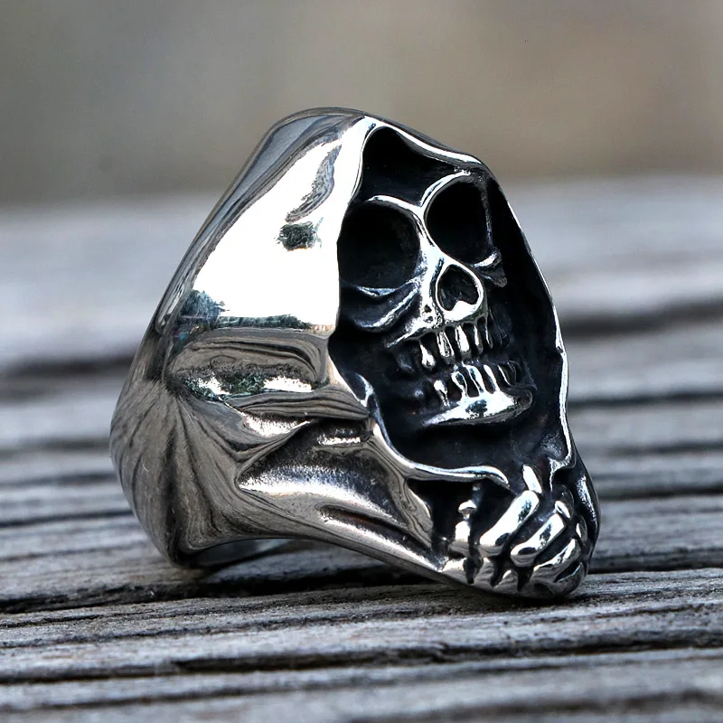 Vintage Gothic Grim Reaper Skull Rings For Men And Women Cool Stainless Steel Skull Biker Ring Fashion Punk Hip Hop Jewelry Gift
Vintage Gothic Grim Reaper Skull Rings For Men And Women Cool Stainless Steel Skull Biker Ring Fashion Punk Hip Hop Jewelry Gift