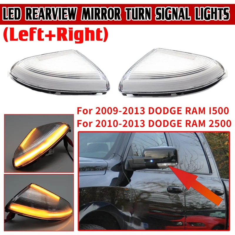 Car Dasbecan Front Left & Right Side Mirror Turn Signal Light for Dodge Ram 1500 2500 2009-2013 68064949AA 68064948AA
Car Dasbecan Front Left & Right Side Mirror Turn Signal Light for Dodge Ram 1500 2500 2009-2013 68064949AA 68064948AA