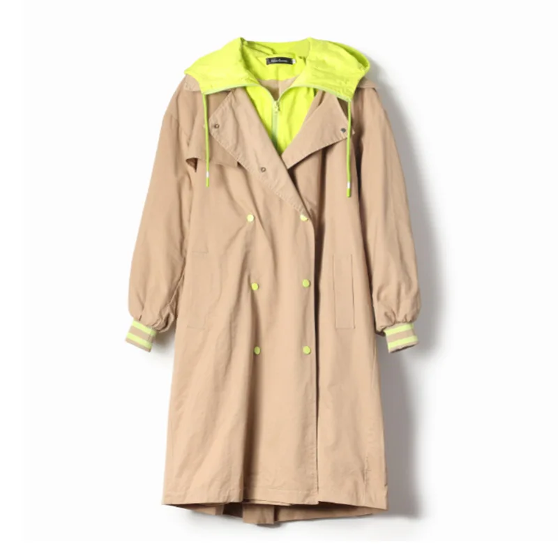 Solid Windbreaker Long Autumn and Winter 2020 New Patchwork Casual Khaki Fashion Jacket Coats Women
Solid Windbreaker Long Autumn and Winter 2020 New Patchwork Casual Khaki Fashion Jacket Coats Women