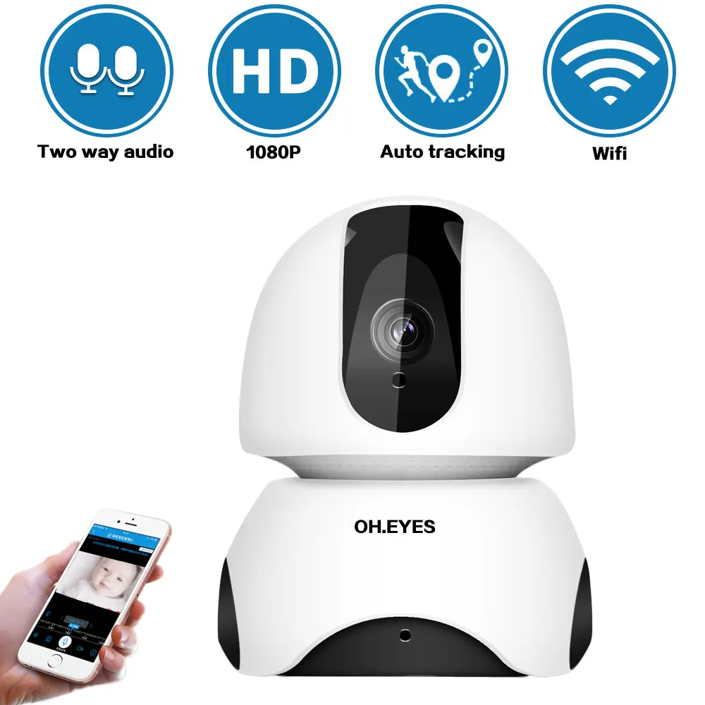 2MP Wifi IP Baby Video Surveillance Camera Home Auto Tracking Wireless CCTV Security Cameras 1080P Two Way Audio Baby Monitor
2MP Wifi IP Baby Video Surveillance Camera Home Auto Tracking Wireless CCTV Security Cameras 1080P Two Way Audio Baby Monitor