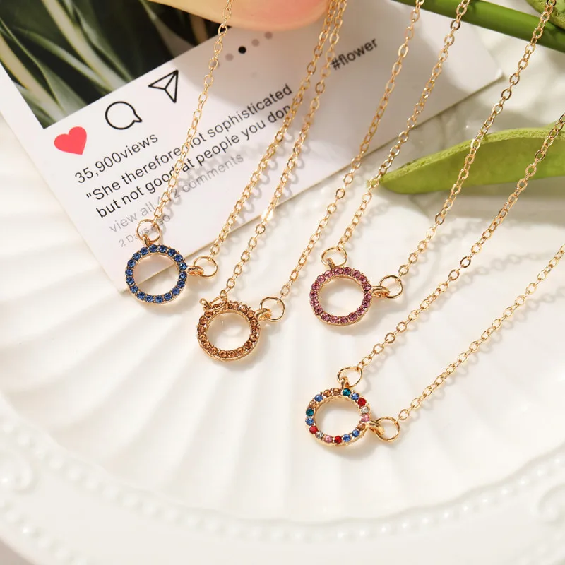 Vintage Full Rhinestone Round Clavicle Chain Necklace Women Jewelry New Gift 2021
Vintage Full Rhinestone Round Clavicle Chain Necklace Women Jewelry New Gift 2021