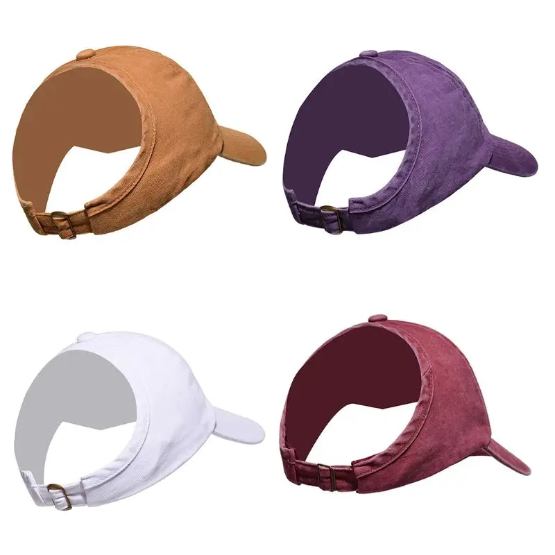 Women Men Half Empty Top Sunshade Baseball Cap Vintage Washed Color Backless Ponytail Messy Bun Sports Adjustable Trucker Hat
Women Men Half Empty Top Sunshade Baseball Cap Vintage Washed Color Backless Ponytail Messy Bun Sports Adjustable Trucker Hat