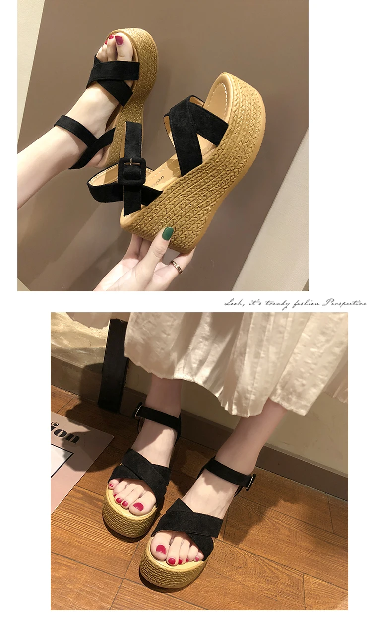 Summer Buckle Women's Sandals Velvet Flock Fish Mouth Fashion high Heel Platform Open Toes Women Sandals Shoes F90046
Summer Buckle Women's Sandals Velvet Flock Fish Mouth Fashion high Heel Platform Open Toes Women Sandals Shoes F90046