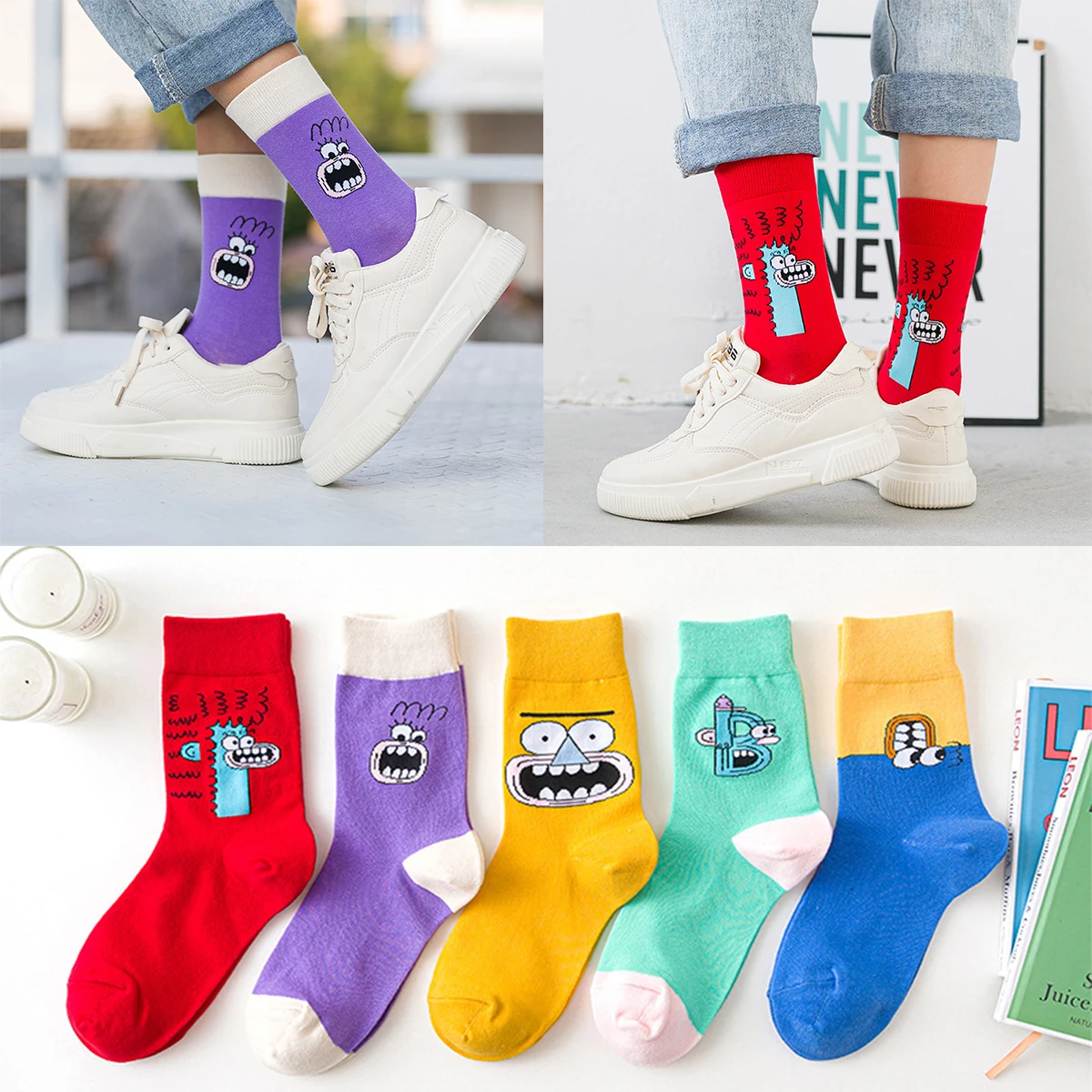 Autumn and winter new products couple long tube tide socks cartoon funny candy color fight street capillary cotton socks women
Autumn and winter new products couple long tube tide socks cartoon funny candy color fight street capillary cotton socks women
