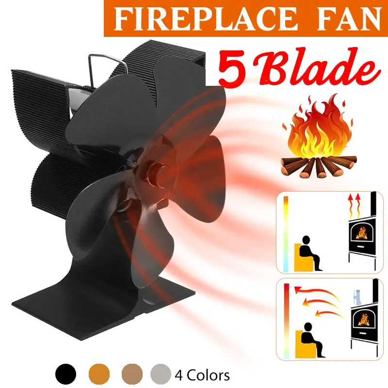 Black 5 Blades Stove Fan Super Quiet Heat Powered Saving Fireplace Powered Heat Distribution Keep Warm Fireplace Fan Thermometer
Black 5 Blades Stove Fan Super Quiet Heat Powered Saving Fireplace Powered Heat Distribution Keep Warm Fireplace Fan Thermometer