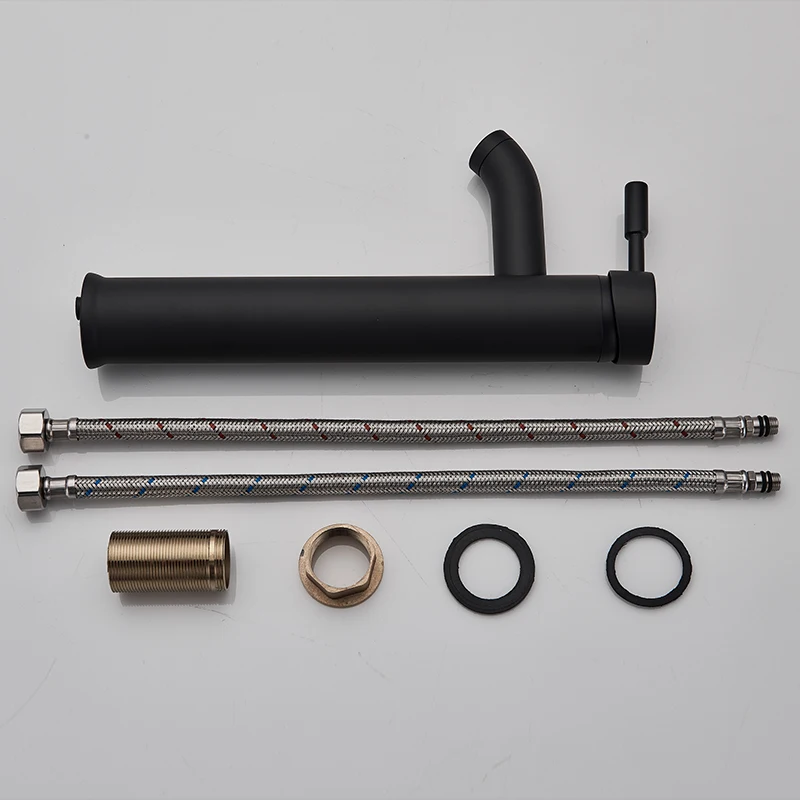 Matte Black Basin Sink Faucet Single Lever Hot Cold Water Tap Deck Mounted Brass Bathroom Mixers Single Hole Tap
Matte Black Basin Sink Faucet Single Lever Hot Cold Water Tap Deck Mounted Brass Bathroom Mixers Single Hole Tap