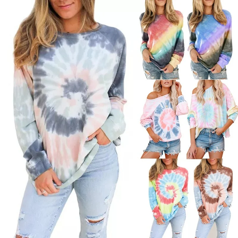 2021 autumn and winter European and American gradient tie-dye long-sleeved pullover loose sweater women streetwear women
2021 autumn and winter European and American gradient tie-dye long-sleeved pullover loose sweater women streetwear women