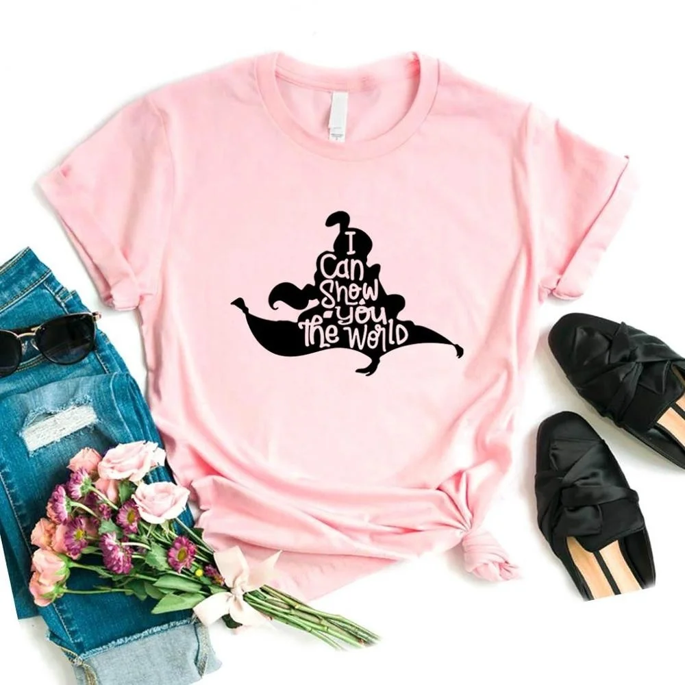 Женская футболка с надписью «I Can Show You The World», хлопковая хипстерская смешная футболка, подарок для леди, Yong Girl, 6 цветов, топ R345
Женская футболка с надписью «I Can Show You The World», хлопковая хипстерская смешная футболка, подарок для леди, Yong Girl, 6 цветов, топ R345