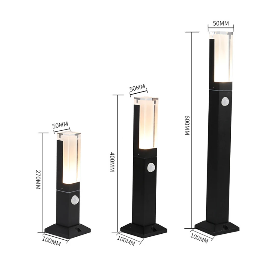 10W Outdoor Aluminum Villa Landscape Bollard Light PIR Motion Sensor Garden Lawn Lamp Pathway Square Column Light
10W Outdoor Aluminum Villa Landscape Bollard Light PIR Motion Sensor Garden Lawn Lamp Pathway Square Column Light