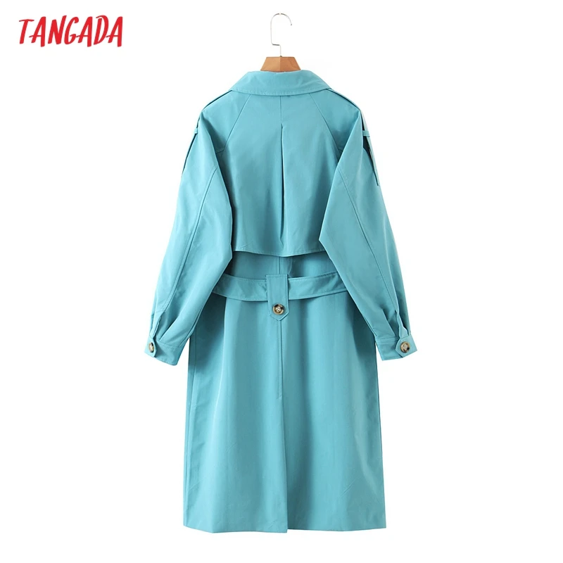 Tangada Women Solid Solid Long Trench Coat With Belt 2021 Autumn Elegant Female Outwear Windbreak 2Z14
Tangada Women Solid Solid Long Trench Coat With Belt 2021 Autumn Elegant Female Outwear Windbreak 2Z14