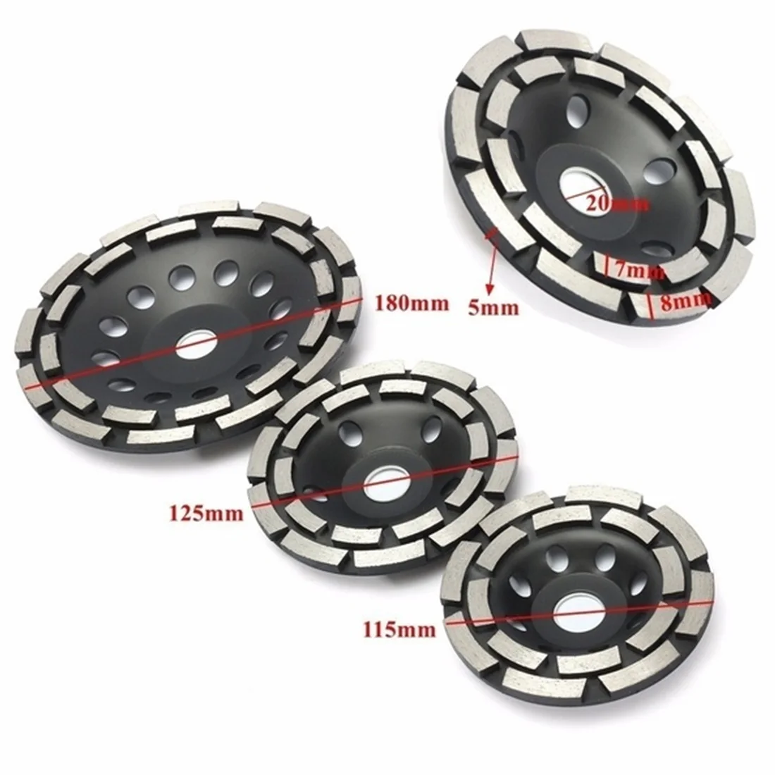 180/125/115mm Diamond Grinding Wheel Disc Abrasives Concrete Tool Grinder Metalworking Cutting Grinding Wheels Cup Saw Blade
180/125/115mm Diamond Grinding Wheel Disc Abrasives Concrete Tool Grinder Metalworking Cutting Grinding Wheels Cup Saw Blade