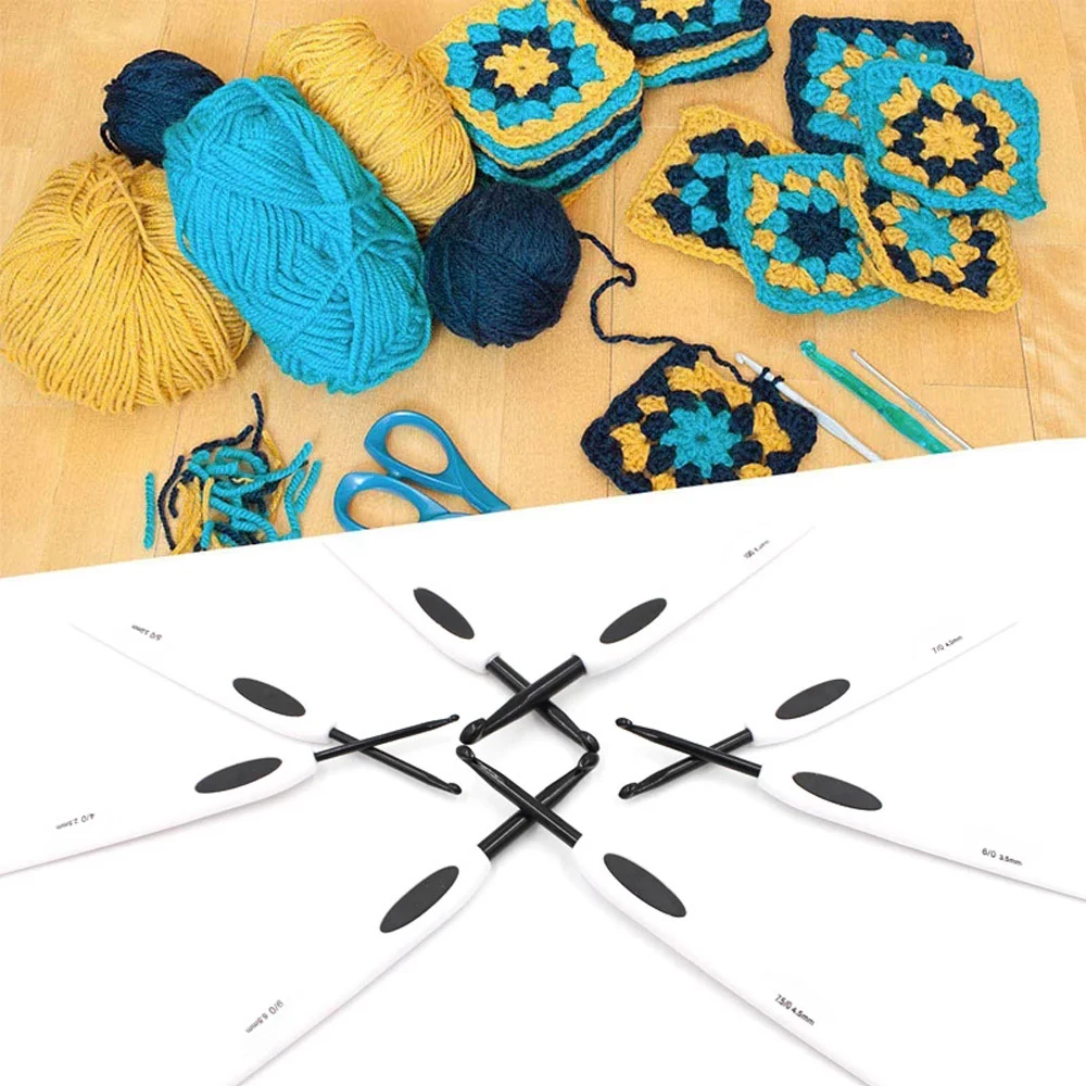 8PCS/SET White ABS Plastic Handle Black Aluminum Crochet 2.5mm-6.0mm Knitting Needle for Sweater Knitting Tool
8PCS/SET White ABS Plastic Handle Black Aluminum Crochet 2.5mm-6.0mm Knitting Needle for Sweater Knitting Tool