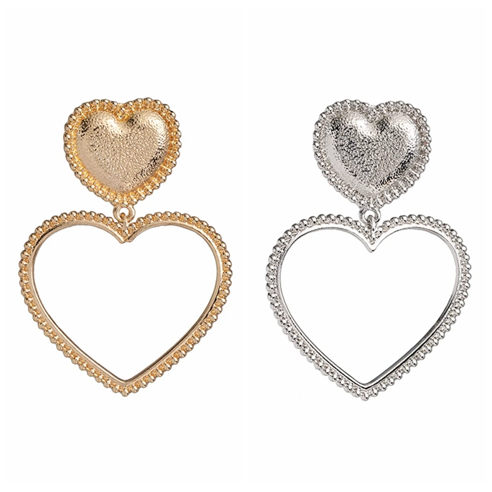 New Heart Earrings Women's Luxurious Geometric Metal Earrings Korean Gold/Silver Color Love 2021 Fashion Jewelry Gift
New Heart Earrings Women's Luxurious Geometric Metal Earrings Korean Gold/Silver Color Love 2021 Fashion Jewelry Gift