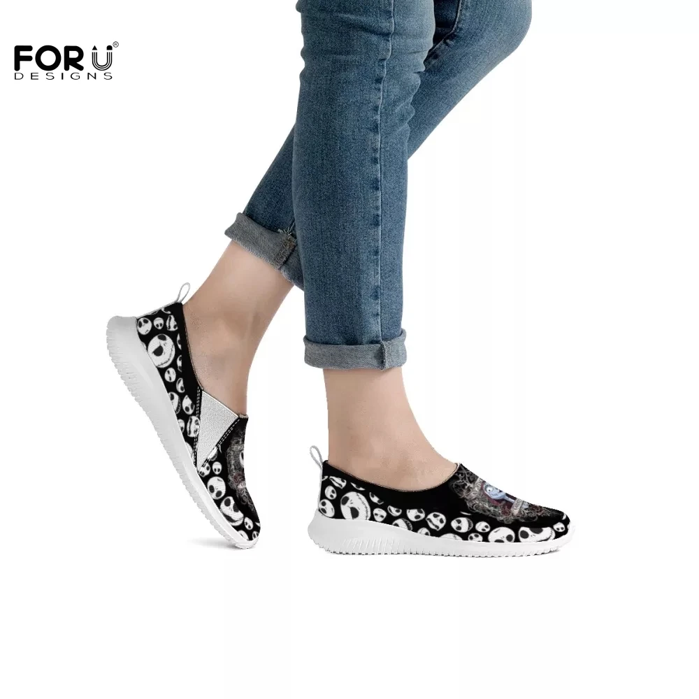 FORUDESIGNS Breathable Nurse Shoes Slip on Flat Sneakers for Women's Nightmare Before Christmas Design Spring Summer Footwear
FORUDESIGNS Breathable Nurse Shoes Slip on Flat Sneakers for Women's Nightmare Before Christmas Design Spring Summer Footwear