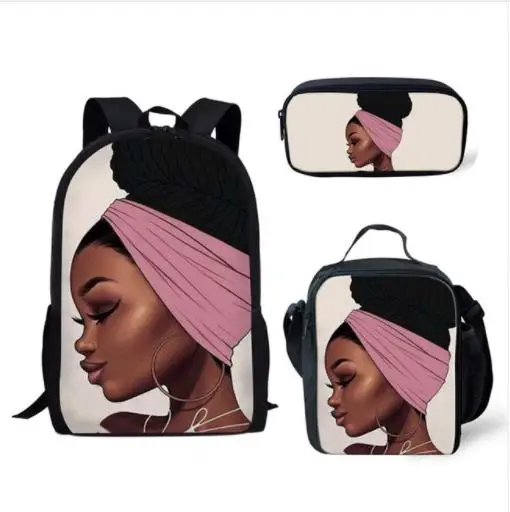 3pcs/set Children School Bags Black Art African Girl Printing School Bag For Kids School Bagpack Teenagers Mochila Escolar
3pcs/set Children School Bags Black Art African Girl Printing School Bag For Kids School Bagpack Teenagers Mochila Escolar