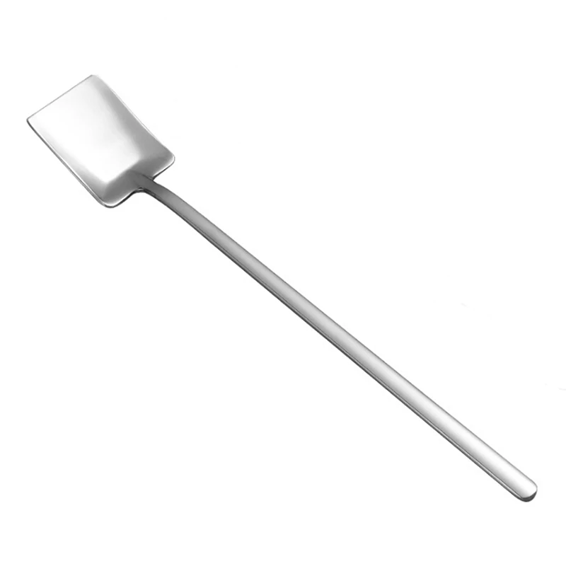 1PC Long Handle Stainless Steel Coffee Spoon Square Shovel Stirring Scoop Dessert Flatware Milk Tea Tools Cafe Kitchen Supplies
1PC Long Handle Stainless Steel Coffee Spoon Square Shovel Stirring Scoop Dessert Flatware Milk Tea Tools Cafe Kitchen Supplies
