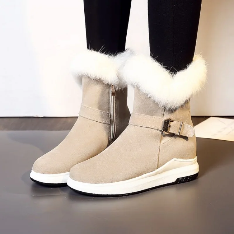 Ladies Winter Warm Rabbit Fur Sports Shoes Thick-soled Snow Ankle Boots Women's Casual Shoes Ladies Ankle Boots 2021 New
Ladies Winter Warm Rabbit Fur Sports Shoes Thick-soled Snow Ankle Boots Women's Casual Shoes Ladies Ankle Boots 2021 New