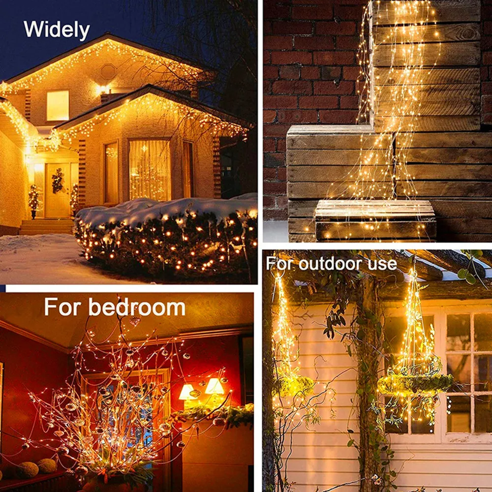Waterfall LED String Light Christmas Fairy Garland Vines Lamp Outdoor Copper Wire Wedding Party Holiday Tree Garden Decoration
Waterfall LED String Light Christmas Fairy Garland Vines Lamp Outdoor Copper Wire Wedding Party Holiday Tree Garden Decoration