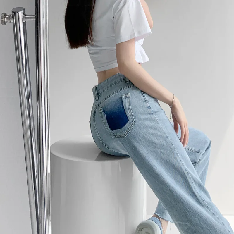 WOMENGAGA Light Color High Waist Jeans Women Summer Loose Leisure Straight Wide Leg Pants Thin Drooping Floor Pants I08R
WOMENGAGA Light Color High Waist Jeans Women Summer Loose Leisure Straight Wide Leg Pants Thin Drooping Floor Pants I08R