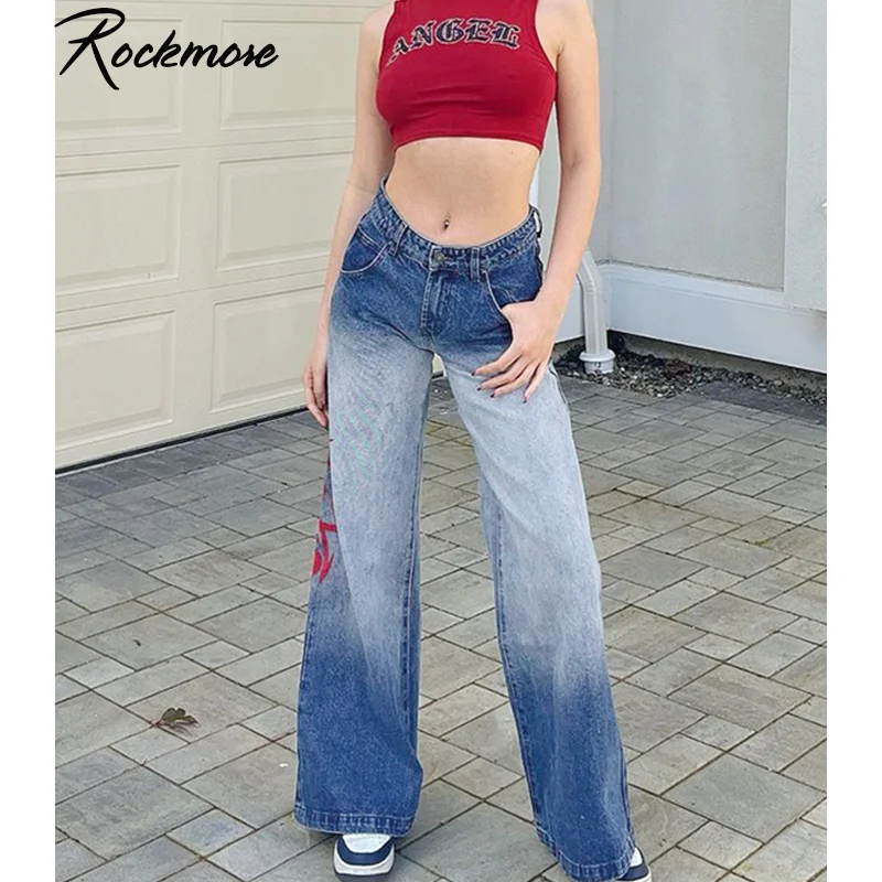 Rockmore Retro Gradient Baggy Jeans Women Streetwear Y2K Print Wide Leg Cargo Pants Capris 90s High Waist Denim Trousers Joggers
Rockmore Retro Gradient Baggy Jeans Women Streetwear Y2K Print Wide Leg Cargo Pants Capris 90s High Waist Denim Trousers Joggers