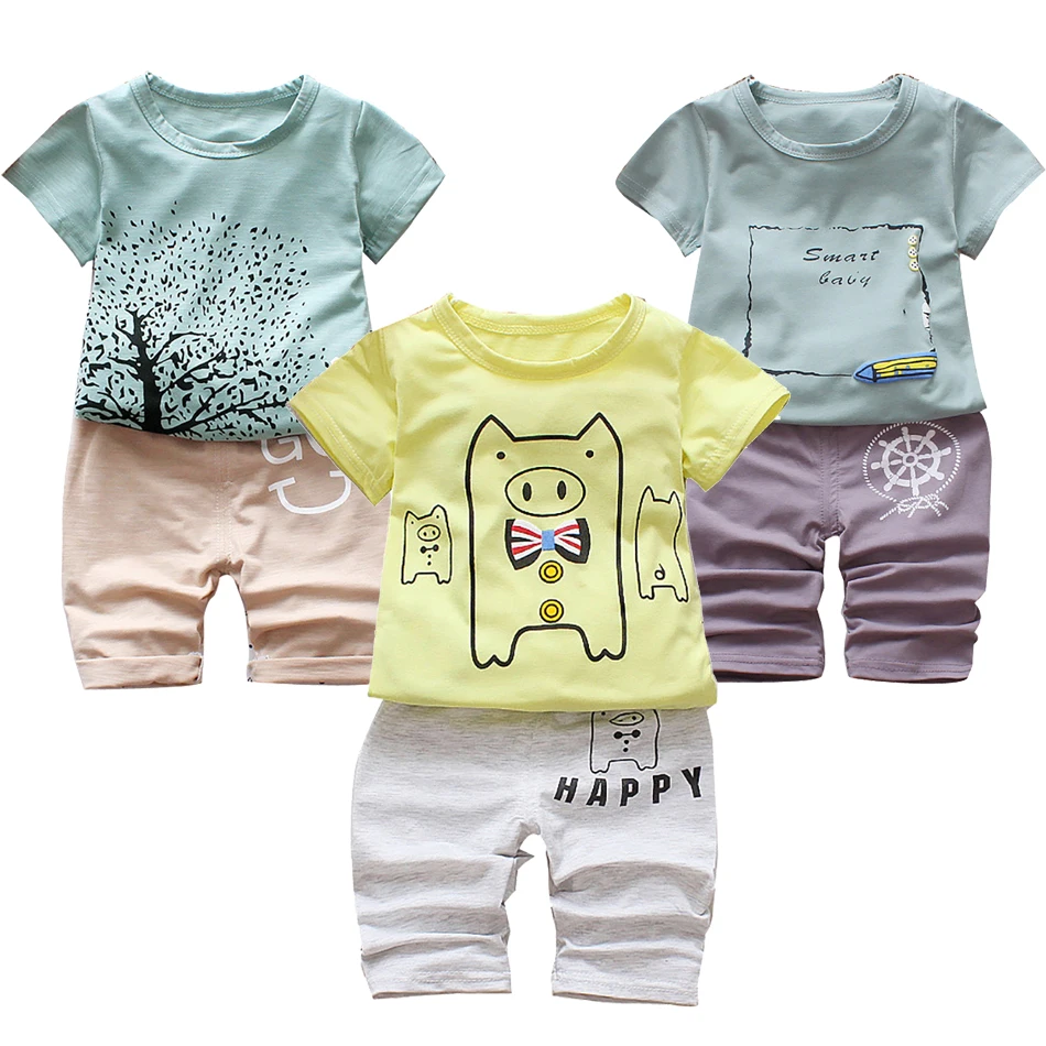 Children's Clothing Suits Summer Girls Boys Short Sleeve Cartoon Pig Printing T-Shirt Casual Oufits Infant Baby Clothes 1-5Y
Children's Clothing Suits Summer Girls Boys Short Sleeve Cartoon Pig Printing T-Shirt Casual Oufits Infant Baby Clothes 1-5Y
