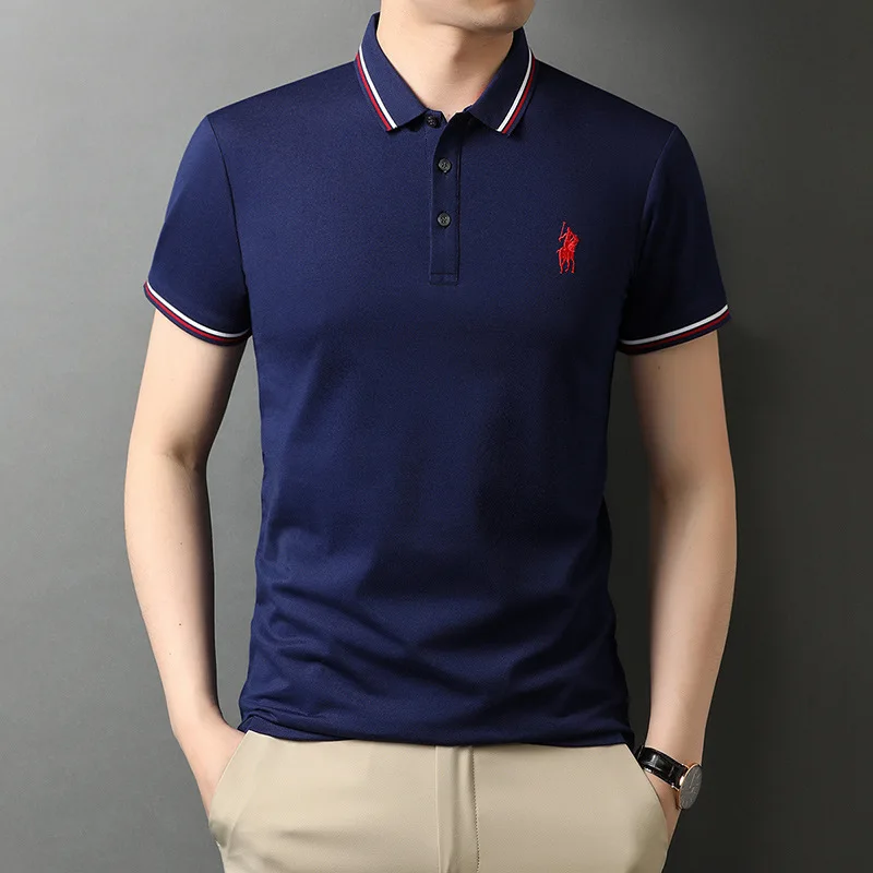 High-grade summer polo shirt men's Leisure brand clothing cotton short sleeve business Embroidery designer breathable Men shirt
High-grade summer polo shirt men's Leisure brand clothing cotton short sleeve business Embroidery designer breathable Men shirt