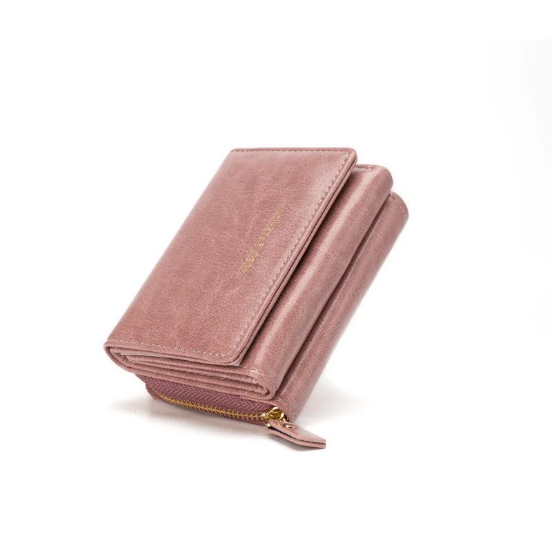 Vintage Wax Oil Leather Wallet For Women Top Quality Small Credit Card Holder Female Pink Cute Short Coin Purse Mini Money Bag 
Vintage Wax Oil Leather Wallet For Women Top Quality Small Credit Card Holder Female Pink Cute Short Coin Purse Mini Money Bag