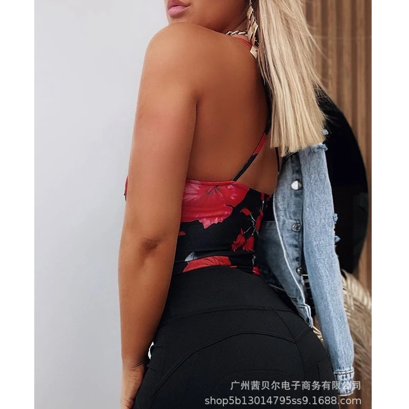 Mandylandy T-shirt Summer V-neck Lace Stitching Hollow Out Backless Spaghetti Strap T-shirt Women Sexy Floral Print Slim T-shirt
Mandylandy T-shirt Summer V-neck Lace Stitching Hollow Out Backless Spaghetti Strap T-shirt Women Sexy Floral Print Slim T-shirt