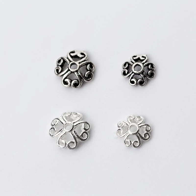 6-8mm 5pcs 925 sterling silver Beads cap clover Torus Flower Cap spacer beads hat for making jewelry accessories
6-8mm 5pcs 925 sterling silver Beads cap clover Torus Flower Cap spacer beads hat for making jewelry accessories