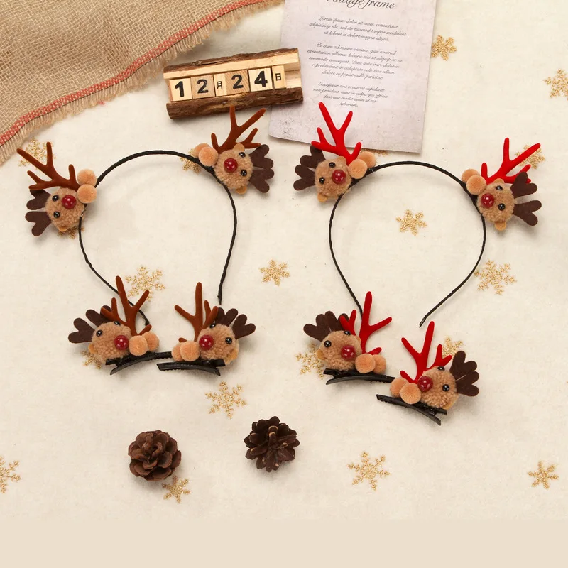Ladies and children Christmas new hair accessories cute girl heart plush elk simulation headdress Christmas party
Ladies and children Christmas new hair accessories cute girl heart plush elk simulation headdress Christmas party
