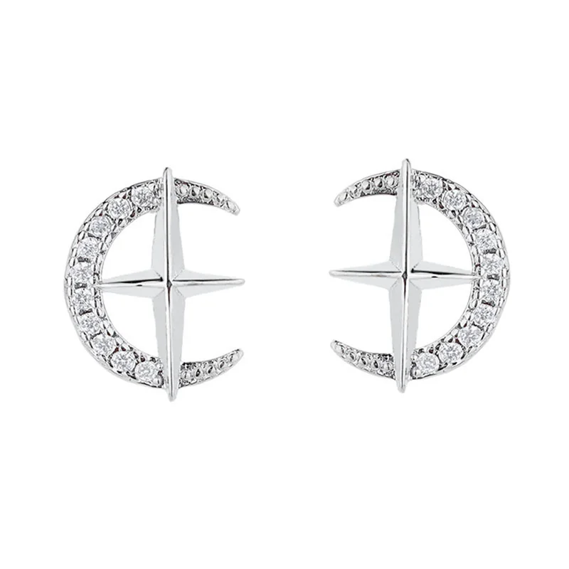 1 Pair Charm Silver Plated Ear Studs for Women Fine Jewelry 2021 New Fashion Moon and Star Luxury Design Earrings
1 Pair Charm Silver Plated Ear Studs for Women Fine Jewelry 2021 New Fashion Moon and Star Luxury Design Earrings