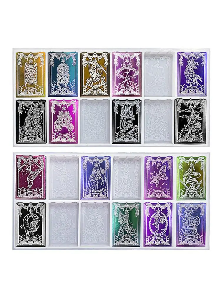 Tarot Cards Resin Mold 24 Major Arcana Cards Silicone Making Mold DIY Epoxy Slicone Game Decoration Tag Mould Home Decora Craft
Tarot Cards Resin Mold 24 Major Arcana Cards Silicone Making Mold DIY Epoxy Slicone Game Decoration Tag Mould Home Decora Craft