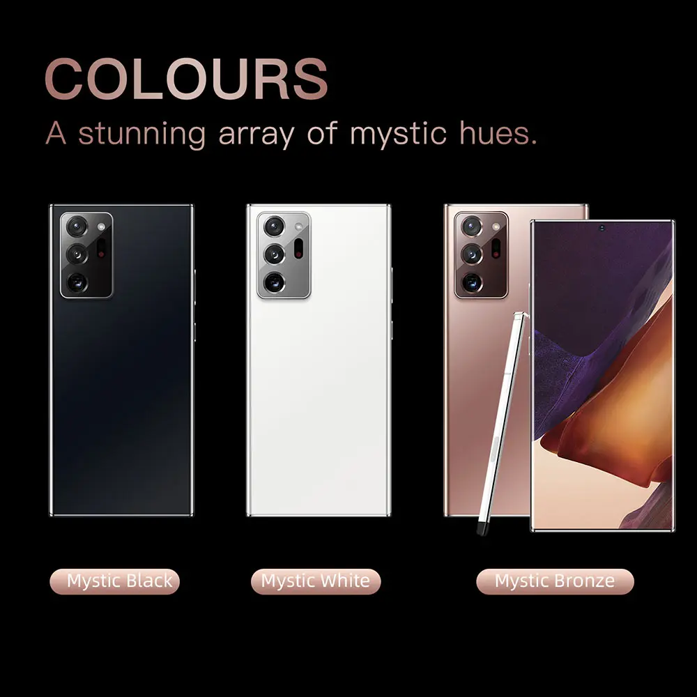 Global Version Note20U+ Smartphone 16GB 512GB 7.5Inch 5000mAh Android 10.0 Snapdragon 865 Cellphone 4G5G Note20 Phones
Global Version Note20U+ Smartphone 16GB 512GB 7.5Inch 5000mAh Android 10.0 Snapdragon 865 Cellphone 4G5G Note20 Phones