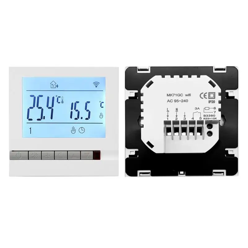 WiFi Smart Temperature Controller Smart LCD Programmable Water/Gas Boiler Temperature Remote Controller For Google Home, Alexa
WiFi Smart Temperature Controller Smart LCD Programmable Water/Gas Boiler Temperature Remote Controller For Google Home, Alexa