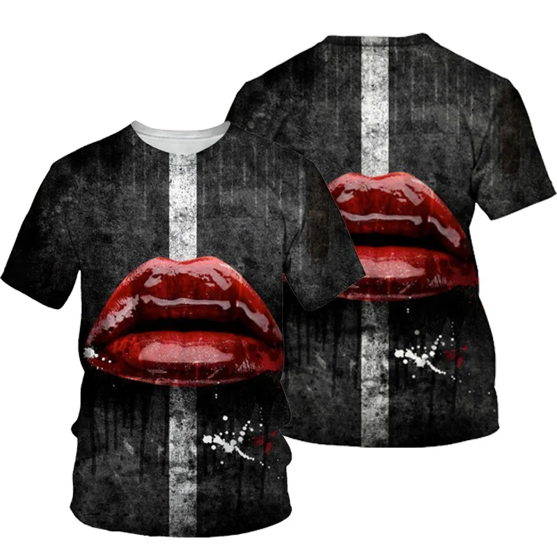 2021 new product 3D sexy red lip printing male/female 2021 summer top interesting clothing style casual T-shirt
2021 new product 3D sexy red lip printing male/female 2021 summer top interesting clothing style casual T-shirt