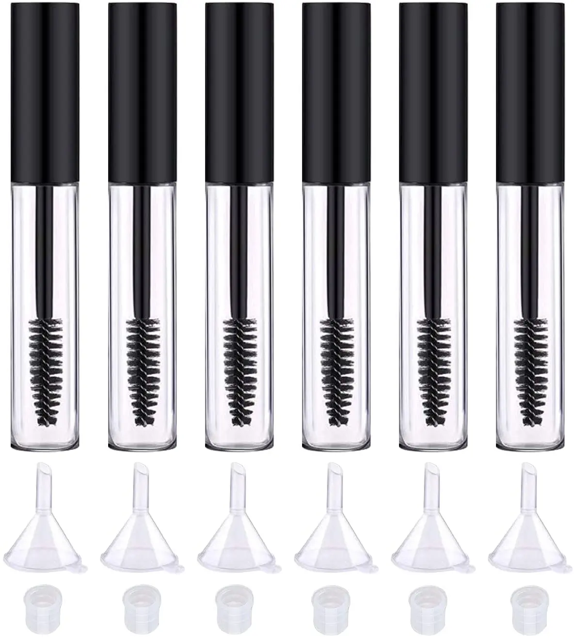 6 Pack Empty Mascara Tube with Wand 10ml Eyelash Cream Container with Mini Funnels and Leak Stoppers Portable Cosmetic Container
6 Pack Empty Mascara Tube with Wand 10ml Eyelash Cream Container with Mini Funnels and Leak Stoppers Portable Cosmetic Container